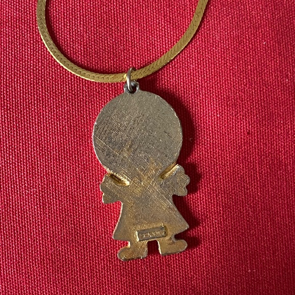 VTG 1970s Raggedy Ann Doll Enamel Pendant - Picture 7 of 13